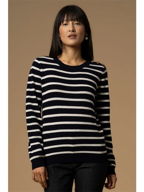 Maglia girocollo a righe KOCCA | BELIZIA/F6009